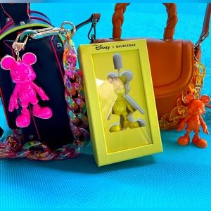 Yellow Mickey Baublebar Keychain / Bag Charm -slight flaw-